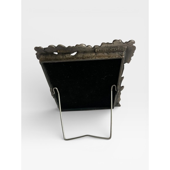 Vintage Crossbow 1989 Pewter Woodland Rabbit Picture Frame Forest Scene - Picture 3 of 11